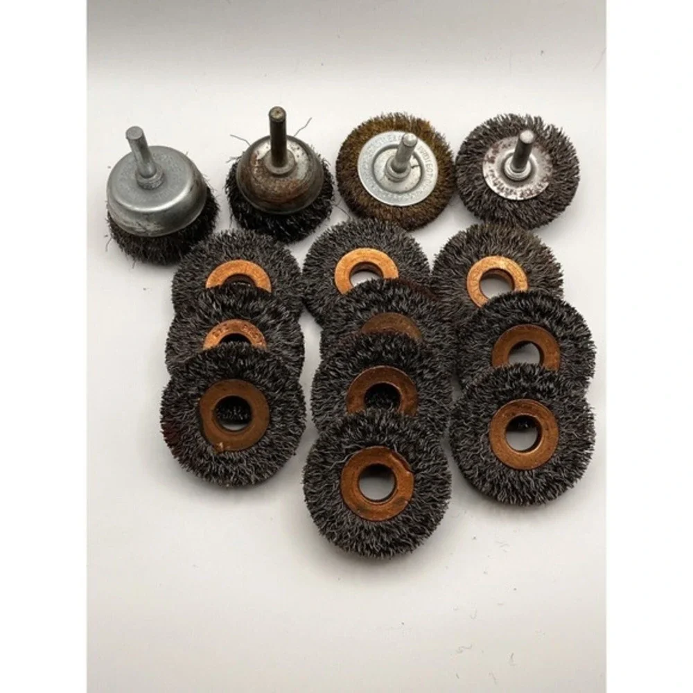 Lot of‎ Crimped Wheel Brushes Rust Removal-14 Pieces total